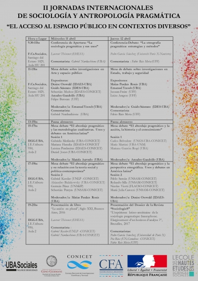 II CONFERÊNCIA INTERNACIONAL DE SOCIOLOGIA E ANTROPOLOGIA PRAGMÁTICA &quot;ACESSO AO ESPAÇO PÚBLICO EM DIVERSOS CONTEXTOS&quot;